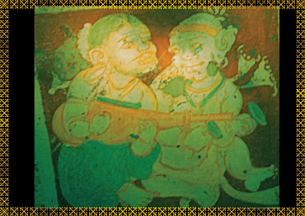 Musicians Ajanta India アジャンタ 天井壁画 Tohei Moritani 森谷東平 Musicians Ajanta India アジャンタ 天井壁画 Tohei Moritani 森谷東平
