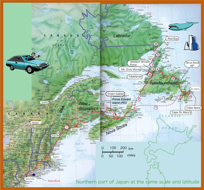 ニューファンドランド ラブラドル プリンスエドワード島ドライブ旅行 旅行記 とんぺいくさまくら８